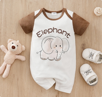 Mini Fashion™ - Komfort til hver eneste nat - Kortærmet pyjamasbodysuit