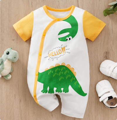 Mini Fashion™ - Komfort til hver eneste nat - Kortærmet pyjamasbodysuit