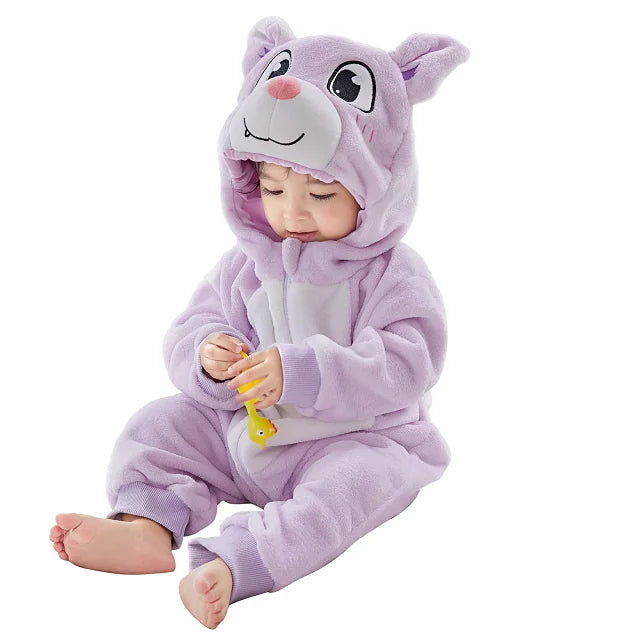 Mini Fashion - Bæredygtig og vaskbar - Dyre-romper-onesie (0-24 måneder)