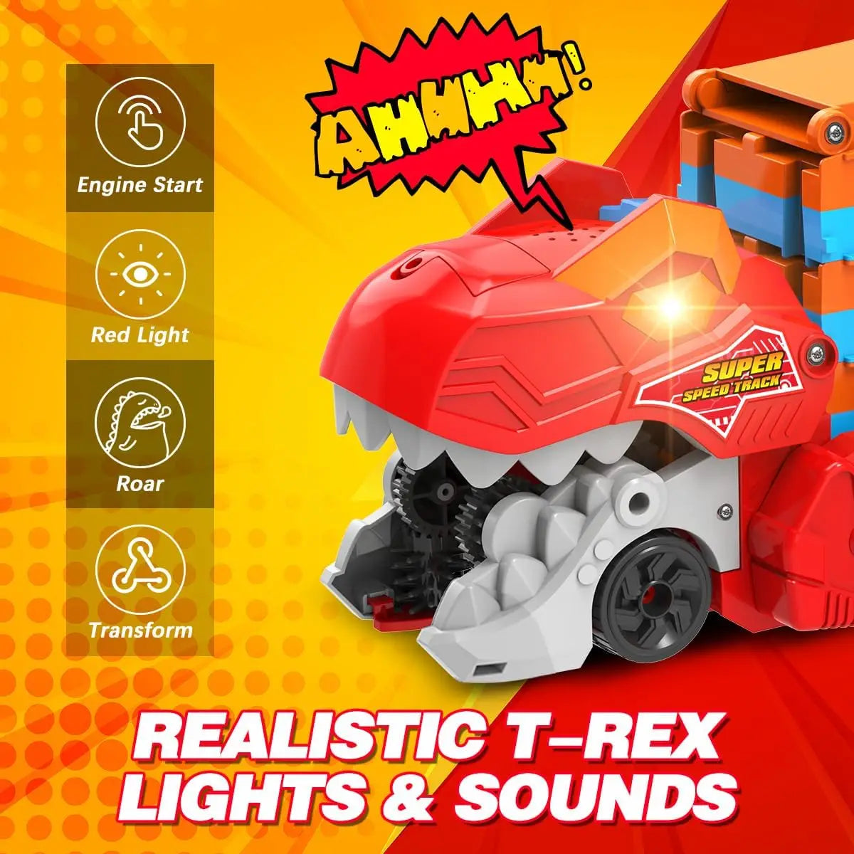 JurassicTruck™ – Cool & sjov – sammenklappelig Dino-transportvogn