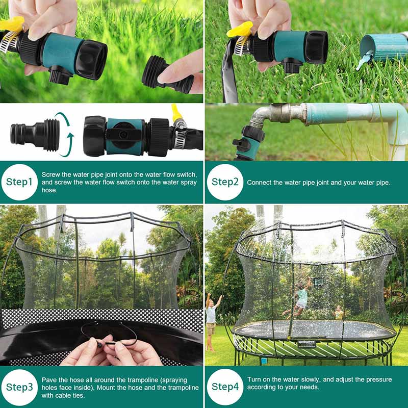 Trampolin Sprinklers™ - Vandsjov på trampolinen - Vandsprinkler