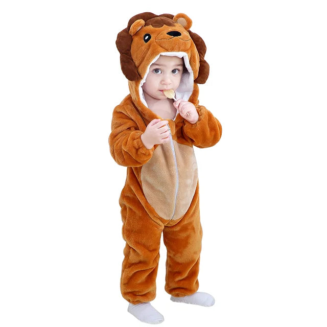 Mini Fashion - Bæredygtig og vaskbar - Dyre-romper-onesie (0-24 måneder)