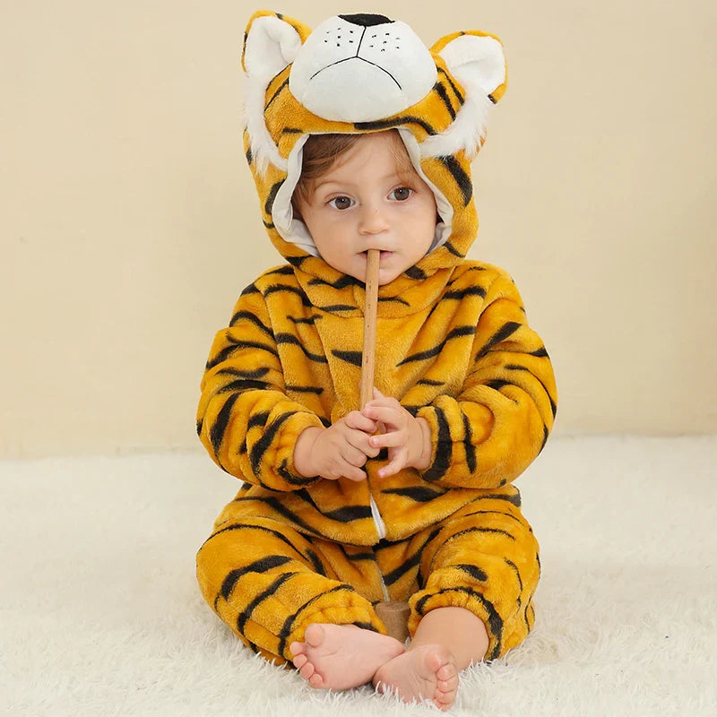 Mini Fashion - Bæredygtig og vaskbar - Dyre-romper-onesie (0-24 måneder)