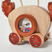 Thumbnail for Crab Pull Toy™ – Leg og læring – Krabbe af træ