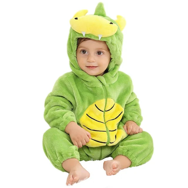 Mini Fashion - Bæredygtig og vaskbar - Dyre-romper-onesie (0-24 måneder)