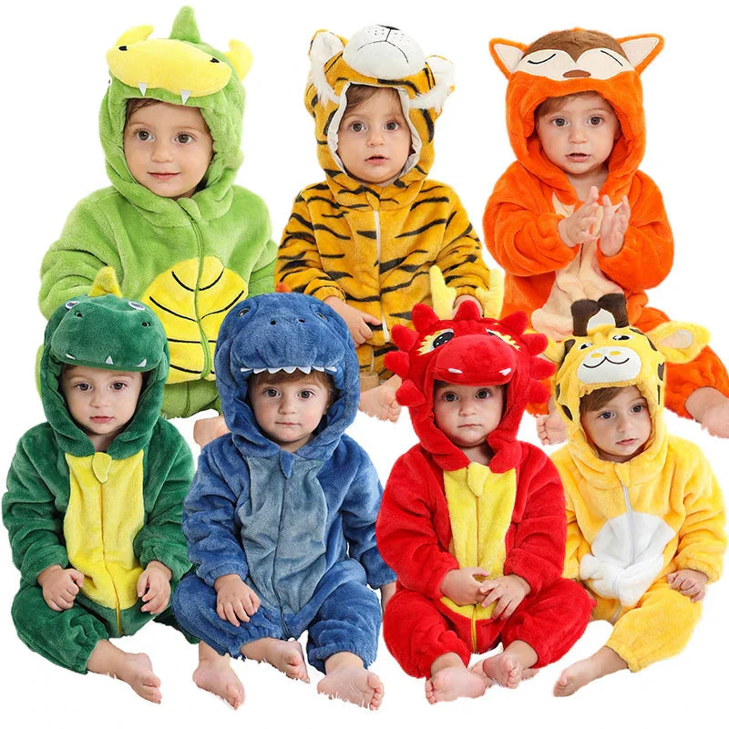 Mini Fashion - Bæredygtig og vaskbar - Dyre-romper-onesie (0-24 måneder)