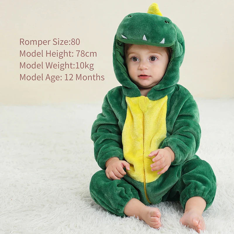 Mini Fashion - Bæredygtig og vaskbar - Dyre-romper-onesie (0-24 måneder)