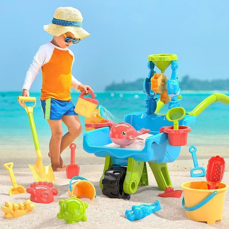 BeachFun – Opdagelse & sjov – Sand & strand trillebørsæt