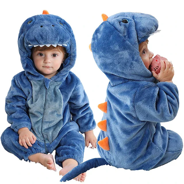 Mini Fashion - Bæredygtig og vaskbar - Dyre-romper-onesie (0-24 måneder)