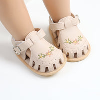 Thumbnail for TinyPetals – Komfort og stil – Babysandaler med blomsterbroderi