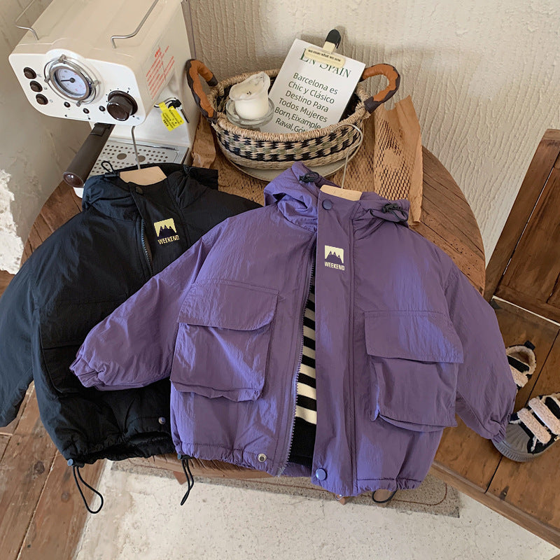 LiloWear – Vindtæt og vandafvisende – Vindjakke med hætte til børn