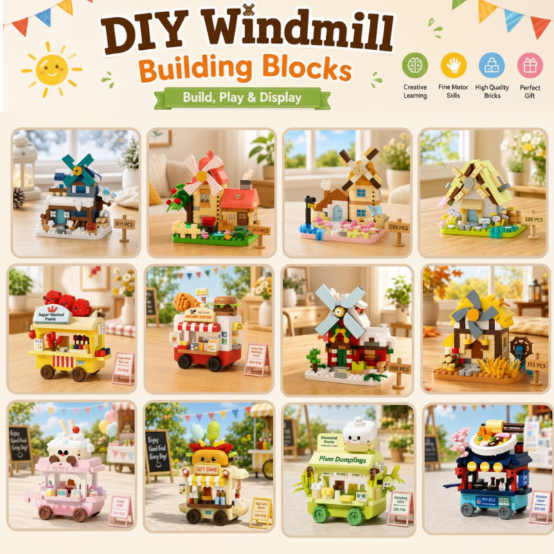 DIY Windmill Building Blocks – Kreativt & udfordrende – Byggesten-sæt