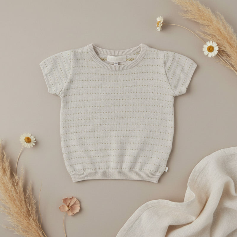 Bella Knit Top & Skirt – Let og luftigt – Strikket sommersæt til børn