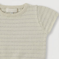 Thumbnail for Bella Knit Top & Skirt – Let og luftigt – Strikket sommersæt til børn
