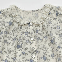 Thumbnail for Vine Print Blouse – Let og sød – Børnebluse med pufærmer