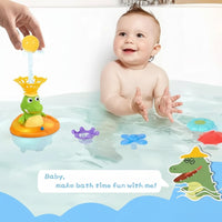 Thumbnail for Light Up Crocodile Bath Toy – Interaktivt & vandleg – Krokodille-springvand, bade-legetøj