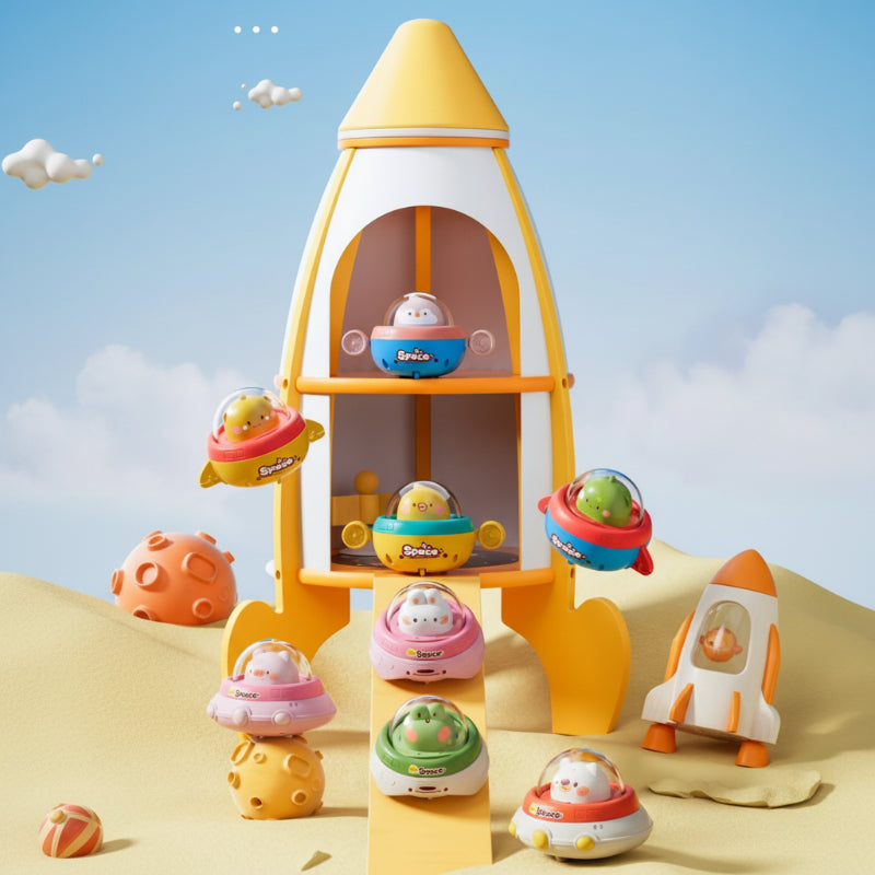 Push and Go UFO Toy – Motorik & leg – UFO Legetøj