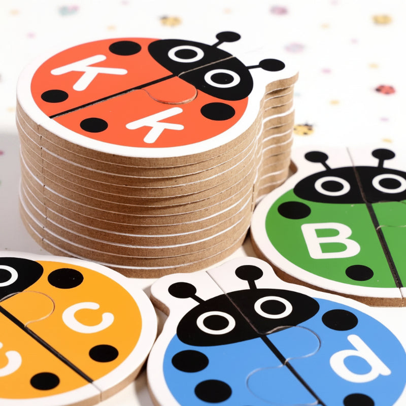 Wooden Letter Matching Game – Læring & leg – Alfabetpuslespil