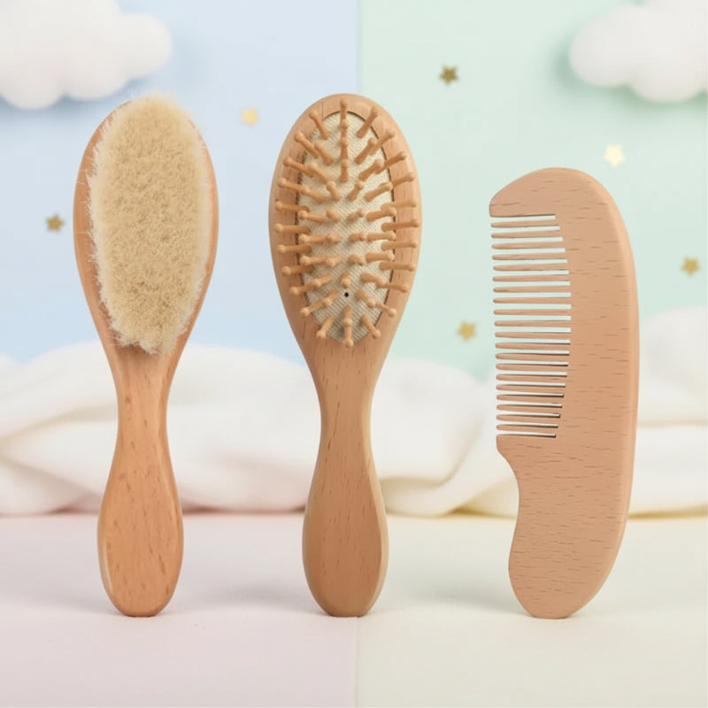 Personalized Hairbrush – Blødt & unikt – Personligt babyhårbørstesæt