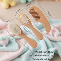 Thumbnail for Personalized Hairbrush – Blødt & unikt – Personligt babyhårbørstesæt