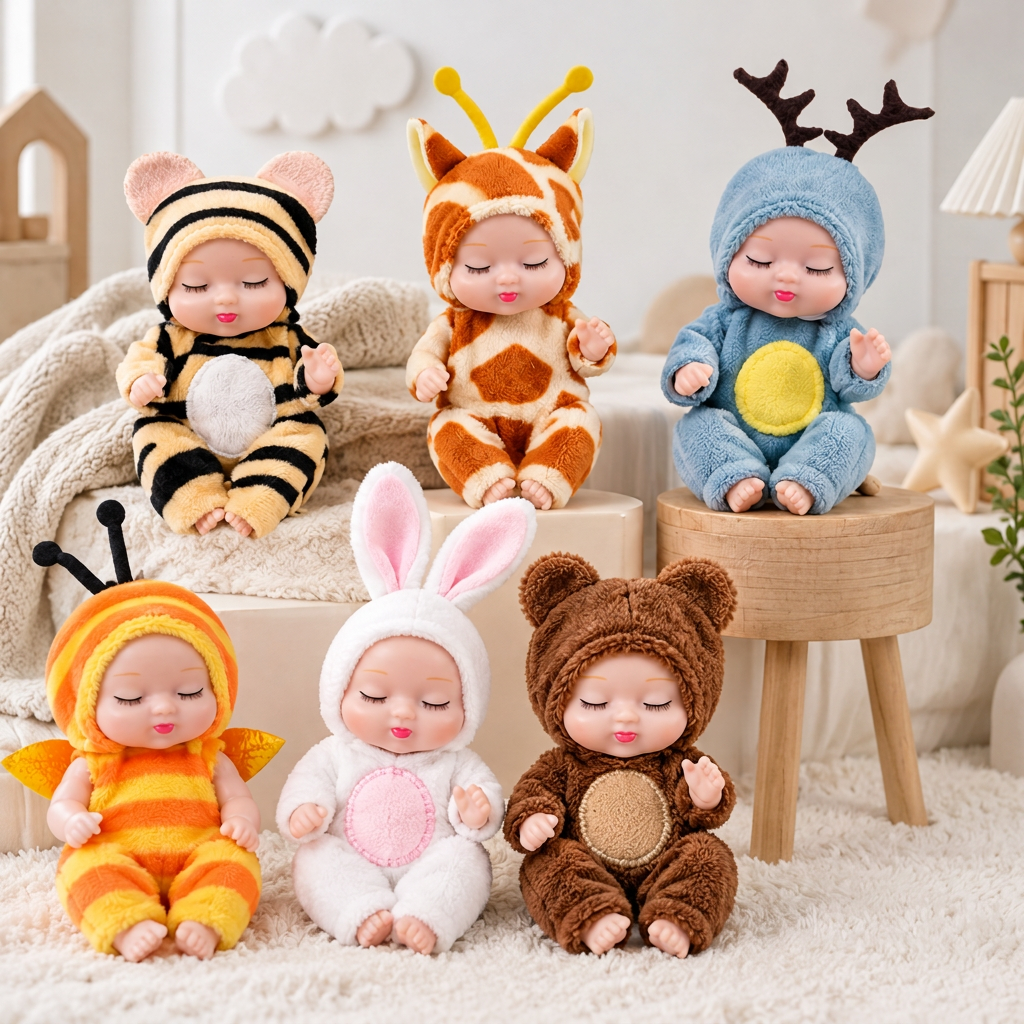 LittleDolly – Sødt og hyggeligt – Babydukke i et muntert dyrekostume