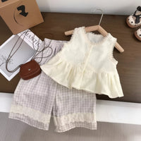 Thumbnail for Sleeveless Tops & Pants – Zacht & Stijlvol – Kinder Kleding Zomer Set