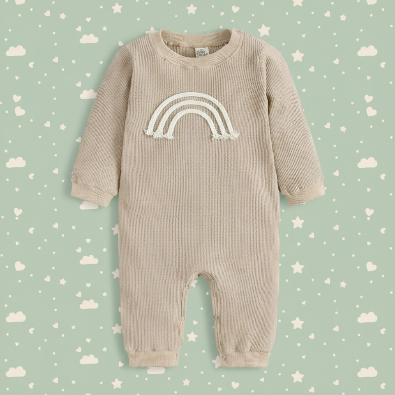 SnuggleHue – Blødt og behageligt – Regnbue-babybody