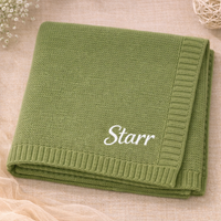 Thumbnail for Personalized Baby Blanket – Blødt & unikt – Personligt broderet tæppe i bomuld