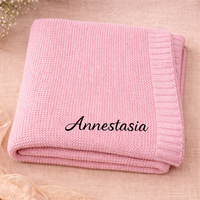 Thumbnail for Personalized Baby Blanket – Blødt & unikt – Personligt broderet tæppe i bomuld