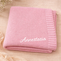 Thumbnail for Personalized Baby Blanket – Blødt & unikt – Personligt broderet tæppe i bomuld