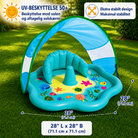 Thumbnail for SplashPlay – Sikkert og sjovt – Babybassin med solsejl