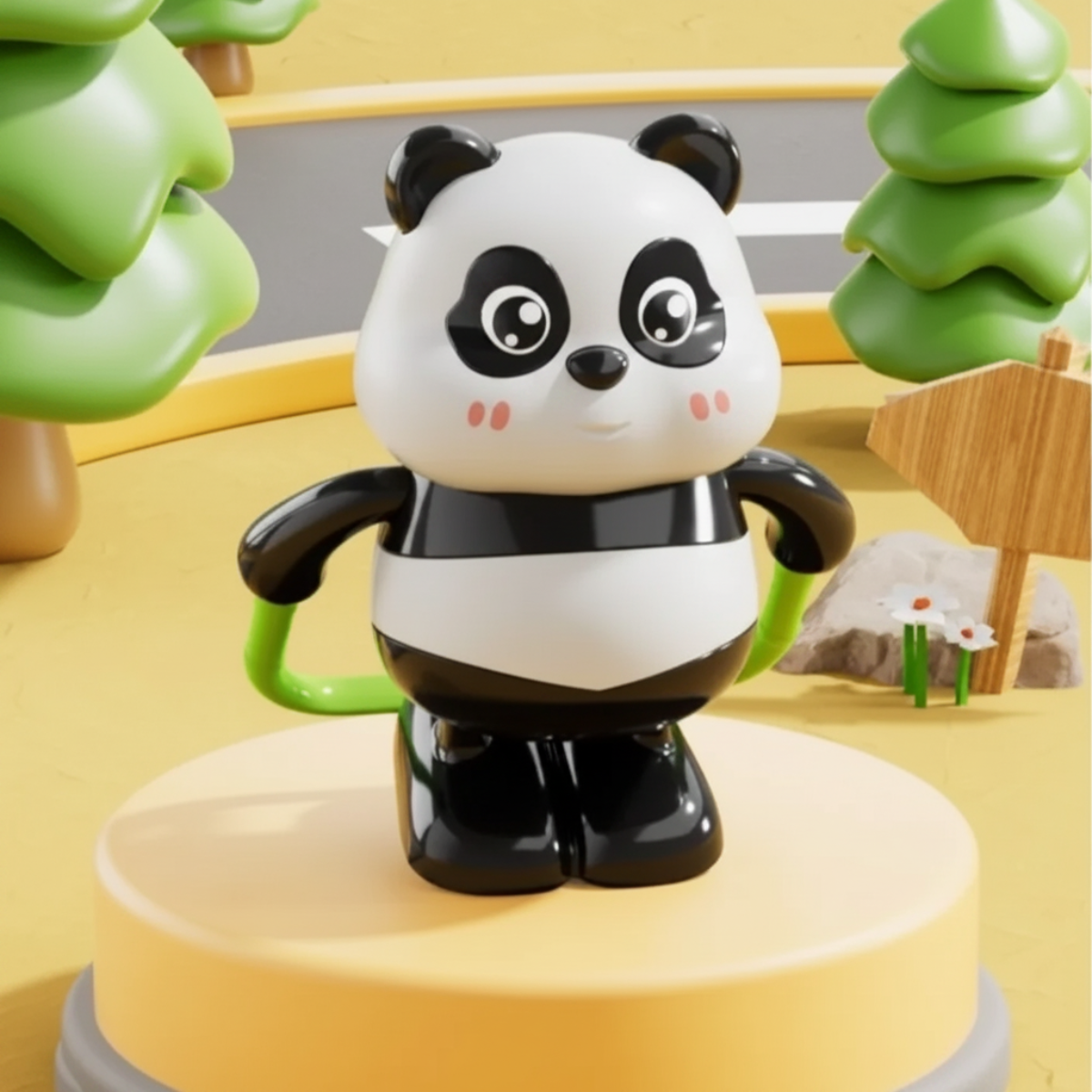 PandaPlay – Sjovt  & Aktivt – Optrækkeligt panda-legetøj