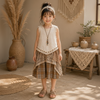 TinyTrends – Boho Chic & sød – Hæklet top med ternet nederdel