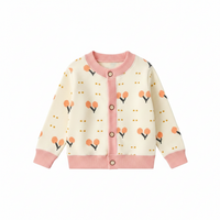 Thumbnail for CozyCardi – Blød & Varm – Strikket Cardigan med Søde Prints