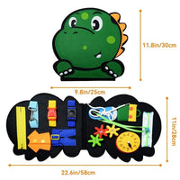 Thumbnail for Toddler Busy Board™ - Sanseeventyr - Dino filtbog
