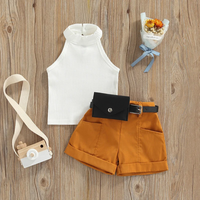 Thumbnail for MiniFashionista – Elegant & Trends – Pigesæt med top, shorts og hoftetaske