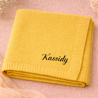 Thumbnail for Personalized Baby Blanket – Blødt & unikt – Personligt broderet tæppe i bomuld