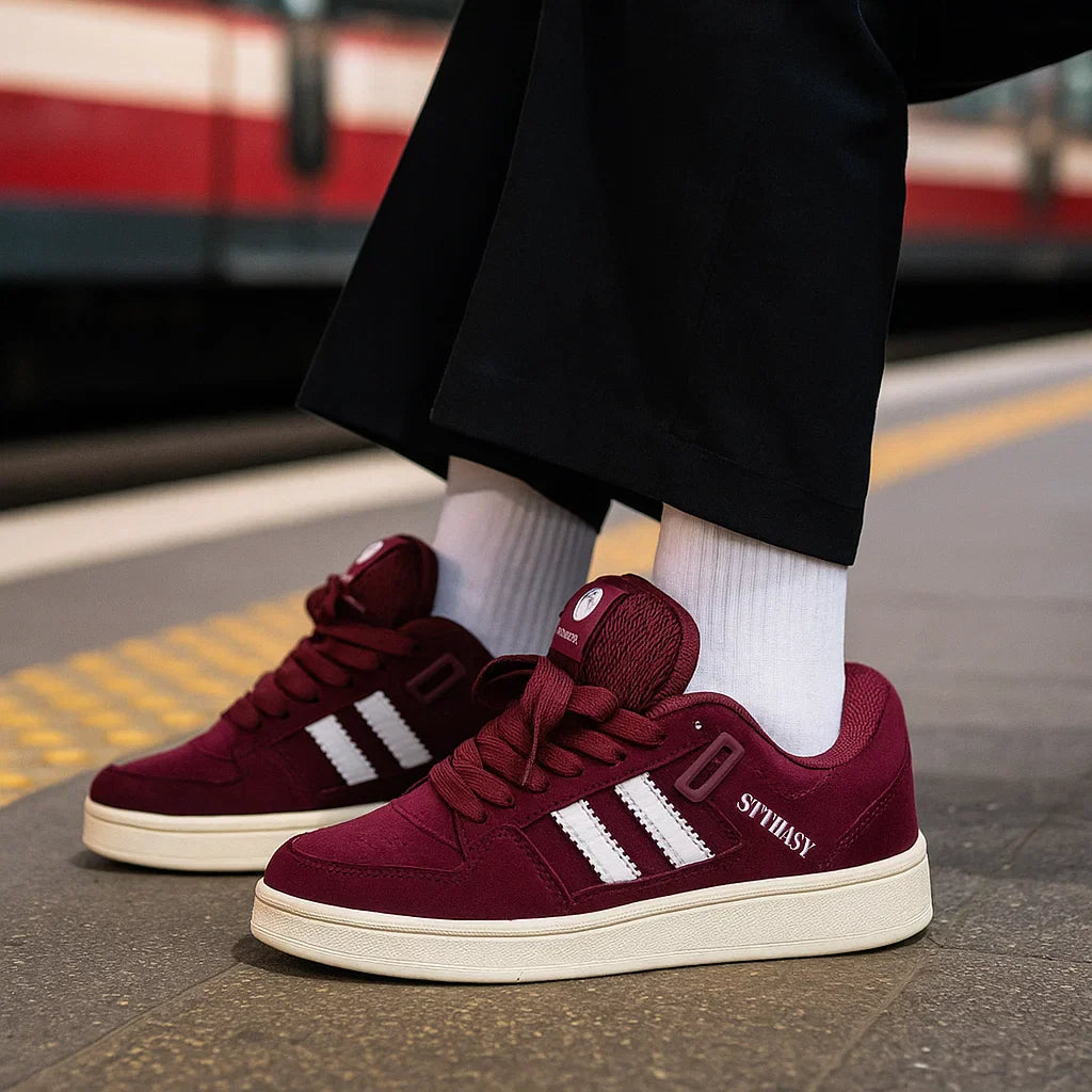 UrbanStep – Trendy og komfortabel – Bordeauxrød sneaker