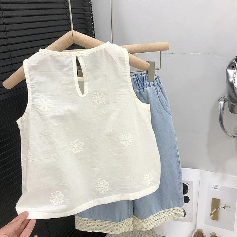 Sleeveless Tops & Pants – Zacht & Stijlvol – Kinder Kleding Zomer Set