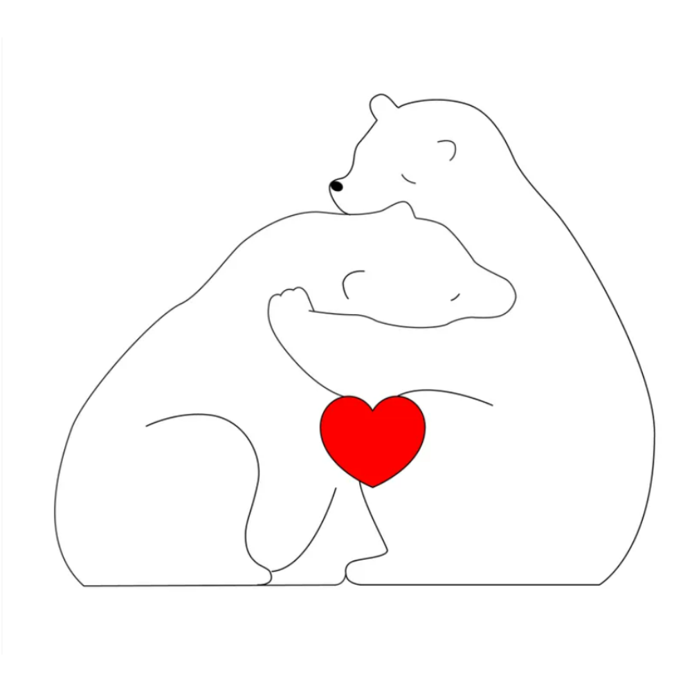 Family Puzzle™ – Personlig morsdagsgave med bjørnefamilie