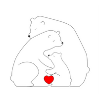 Thumbnail for Family Puzzle™ – Personlig morsdagsgave med bjørnefamilie