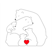 Thumbnail for Family Puzzle™ – Personlig morsdagsgave med bjørnefamilie