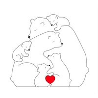 Thumbnail for Family Puzzle™ – Personlig morsdagsgave med bjørnefamilie