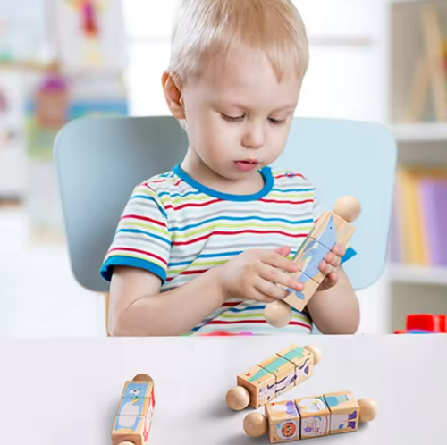 Woods™ - Turn & Learn - Roterende puslespil til småbørn