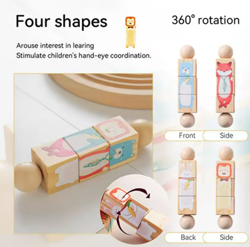 Woods™ - Turn & Learn - Roterende puslespil til småbørn