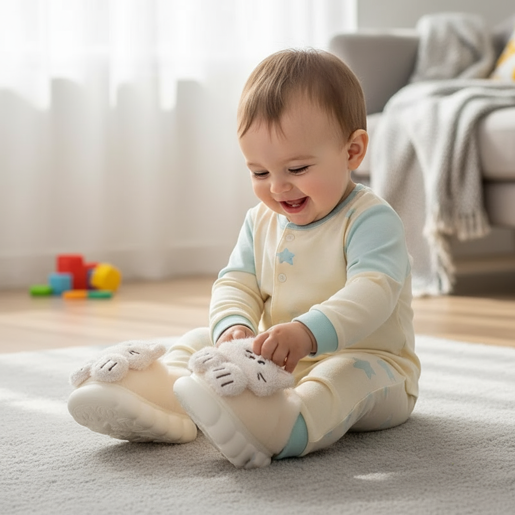 SnuggleKitty – Varme & tryghed – Børnetøfler med katte