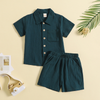 Mini Fashion™ - Sommersæt til drenge i bomuldslinned