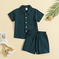Thumbnail for Mini Fashion™ - Sommersæt til drenge i bomuldslinned