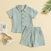 Thumbnail for Mini Fashion™ - Sommersæt til drenge i bomuldslinned