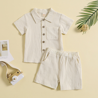 Thumbnail for Mini Fashion™ - Sommersæt til drenge i bomuldslinned